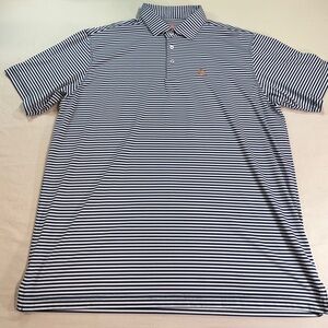 Rhoback Blue and White Striped Polo